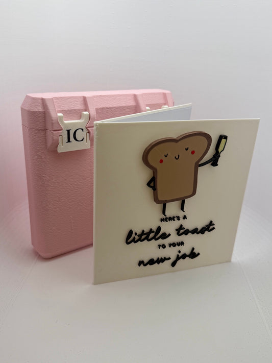 New Job Keepsake Card with Box — A Little Toast